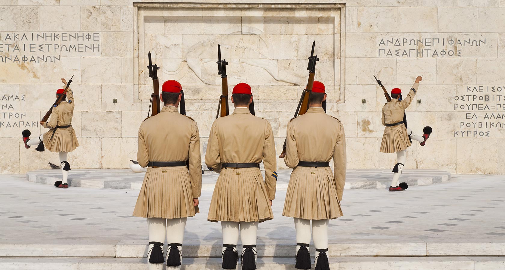 Ceremonial Changing Guards at Syntagma Athens Greece – Greek Parliament