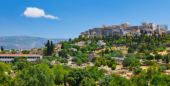 Agora antique à Athènes en Grèce